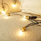 Brightech Glow LED String Lights - 26 Ft Commercial Grade Patio Lights with Brass Accents - Outdoor Waterproof | Lumora