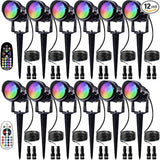 SUNVIE RGB Christmas Low Voltage Landscape Lights Color Changing 12W LED Landscape Lighting Outdoor Waterproof | Lumora