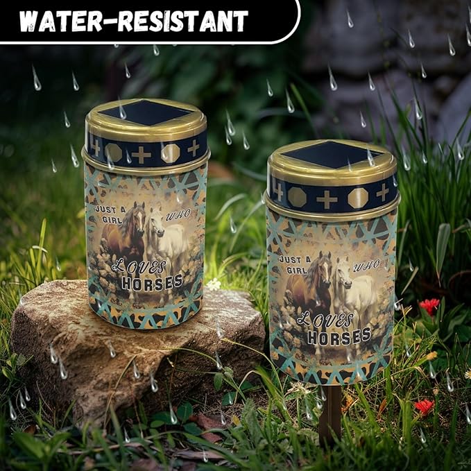 Vintage Aztec Horse Solar Lights Outdoor Waterproof Horse Solar Lantern Stake Lights Solar Pathway Lights for | Lumora