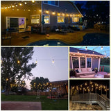 150 FT Outdoor String Lights for Outside Black with 48pcs Replaceable S14 Edison Lights 2200K, Weatherproof for | Lumora