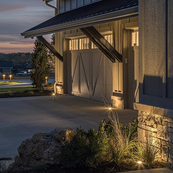 Malibu Low Voltage Well Lights 4W LED Outdoor Landscape Deck Lights 12V Well Light 200Lumen in-Ground Light 2800K | Lumora