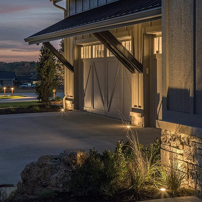 Malibu Low Voltage Well Lights 4W LED Outdoor Landscape Deck Lights 12V Well Light 200Lumen in-Ground Light 2800K Warm White with Connector & Stake for Step Tree Patio Yard Garden 1Pack 8401-3500-01