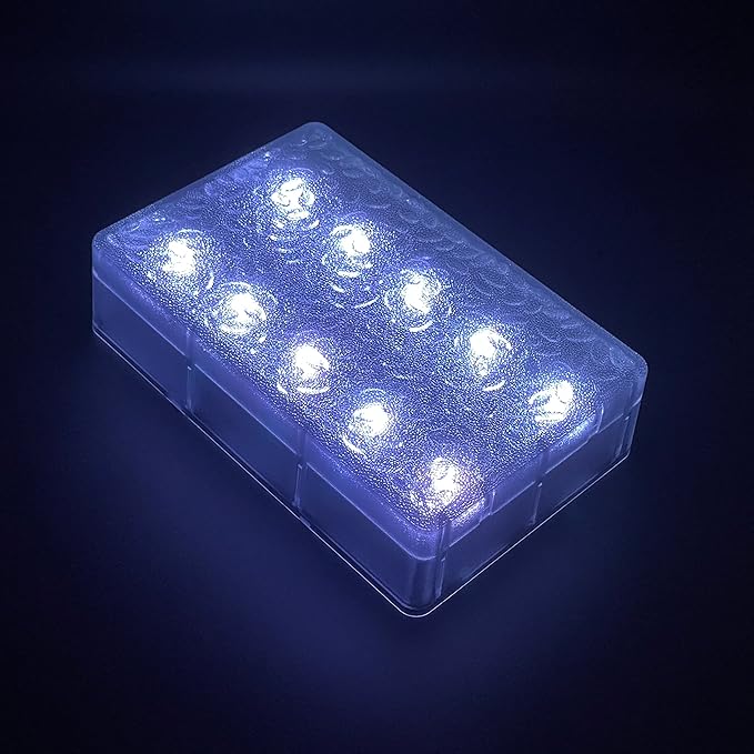 Cold White 6x9 Solar Paver Lights, Decor Pavement, DIY, +24h Lights on, Rechargeable Battery, Strength Polymer, vehicular Traffic and Water Resistent, Perfect for Sidewalk, Driveway, Pool Deck&More