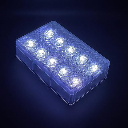 Cold White 6x9 Solar Paver Lights, Decor Pavement, DIY, +24h Lights on, Rechargeable Battery, Strength Polymer, vehicular Traffic and Water Resistent, Perfect for Sidewalk, Driveway, Pool Deck&More