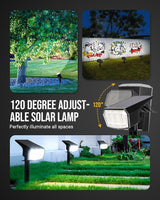 GIGALUMI Solar Spot Lights Outdoor Waterproof 6 Pack Cool White IP65, 63 LED 3 Lighting Modes Spotlights for Yard | Lumora