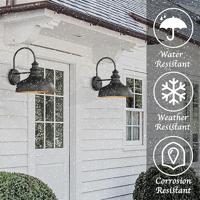 Bestshared Outdoor Barn Lights,4 Pack Outdoor Wall Sconce,Weather Resistant Farmhouse Porch Wall Mount Light | Lumora