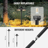 VEVOR 12 Pack Low Voltage Landscape Path Lights, 3W 210LM 12V-24VAC/DC Outdoor LED Pathway Lighting, 3000K Warm | Lumora