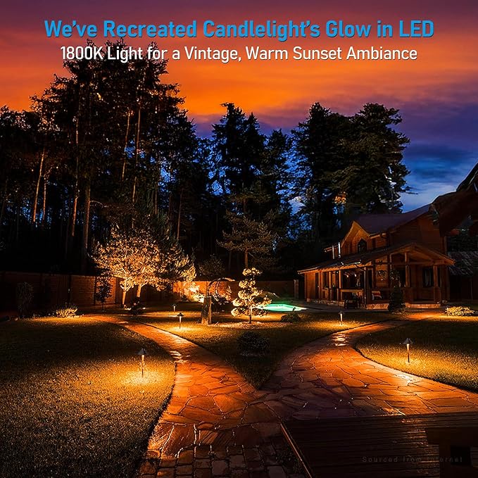 LEONLITE Update 5CCT Low Voltage Pathway Lights, 12-24V LED Landscape Path Light, 1800/2700/3000/4000/5000K, CRI90 | Lumora