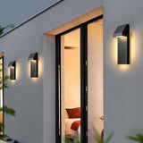 Modern LED Outdoor Wall Sconce Twins Integrated LED Outdoor Wall Mount,Anti Rust Textured Black Suit for Wet | Lumora
