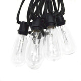 Hometown Evolution, Inc. Commercial Grade Vintage Edison Outdoor String Lights (ST40 Clear - Commercial Black Wire | Lumora