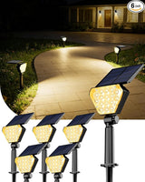 T-SUN Solar Lights Outdoor Waterproof IP65, 6Pack LED Solar Spot Lights Color Changing IP65 Waterproof Smart Auto | Lumora