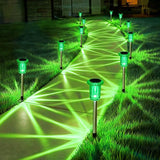 St Patricks Day Decorations Solar Lights Outdoor 10 Pack Solar Pathway Lights Green Halloween Decorations | Lumora