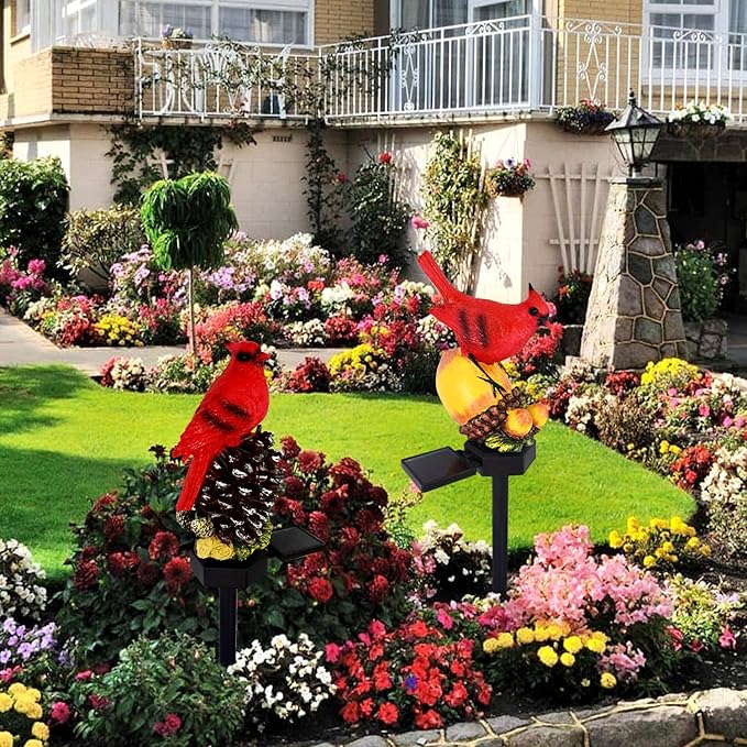 Cardinal Decor Cardinal Gifts, Cardinal Solar Garden Decor