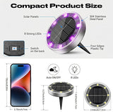 Peasur Solar Ground Lights Outdoor, 12 Pack Flat Solar Powered Disc Lights, IP68 Waterproof, Anti-Rust, Landscape | Lumora