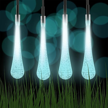 Pure Garden Outdoor String Lights 2-Pack - 20.5FT Solar Lights with 30 LED Bulbs and 8 Light Modes for Patio, Backyard, and Events (Cool White)