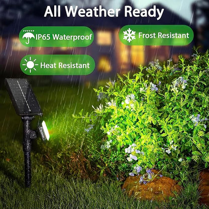 JSOT Solar Lights Outdoor Waterproof - 6 Pack Spot Lights Solar Spotlights Outdoor Waterproof Garden Light for Outside Yard Landscape Lighting Pathway Auto On/Off (Cool Light)