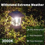 6Pack Solar Pathway Lights Outdoor Waterproof IP65, Brown Solar Lights Outdoor with Hook Upgraded 1000mAH Battery | Lumora