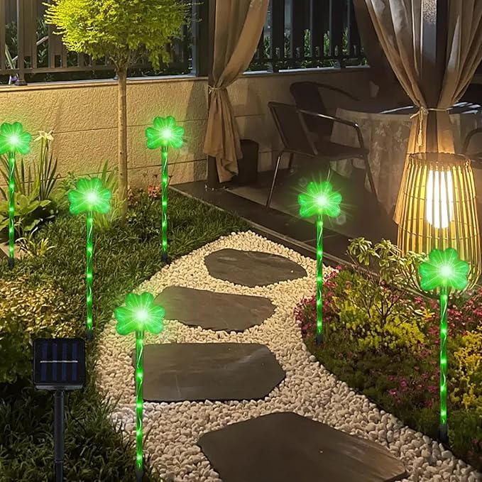 Valentines Solar Lights Outdoor - St Patty's Day Decorations, St. Patrick’s Day Yard Art | St. Patrick’s Day Lawn | Lumora