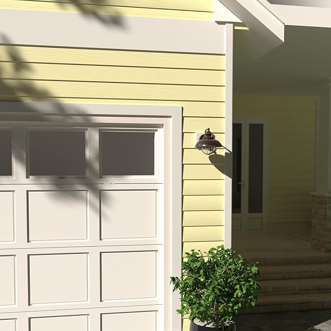 VAXCEL Harwich 10.25 in. H 1-Light Burnished Bronze Coastal Outdoor Wall Sconce Made of Durable Steel, Clear Seeded Glass Shade, LED Compatible, Use for Exterior Porch Patio Front Door or Garage