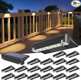 VOLISUN Solar Deck Lights 20 Pack, Warm White Glow LED Large Size Lamp, IP65 Waterproof Step Lights Outdoor for | Lumora