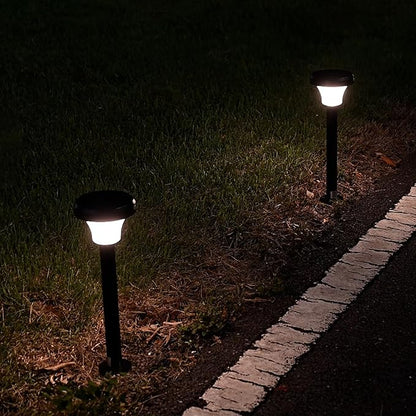 IntelliPath Solar Smart LED Landscape Path or Fence Post with Linkable IR Motion Sensor and Daylight Sensor 160 Lumens 8 Hours on Full Charge RGB Color Changing and Tunable White in Black
