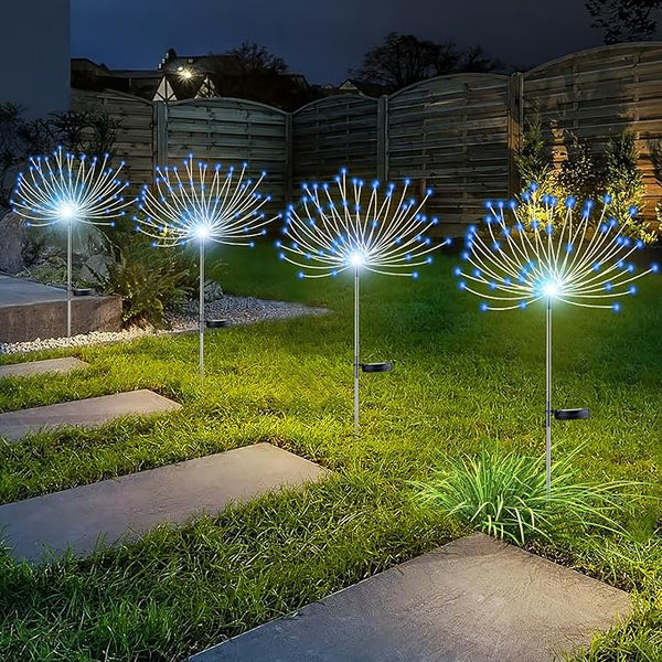 YOTOZU 4 PCS Solar Firework Light, Outdoor Solar Garden Decorative Lights 120 LED Powered 40 Copper Wires String | Lumora
