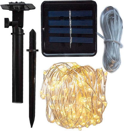 Hometown Evolution, Inc. Solar Powered Micro LED String Lights - 50 LED, 16.5 Feet - Warm White