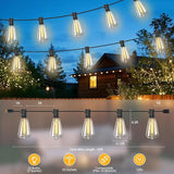 ST38 50FT LED Outdoor String Lights with 25+2 Spare Bulbs, E12 Socket, 2700K Warm White-for Backyard, Wedding | Lumora