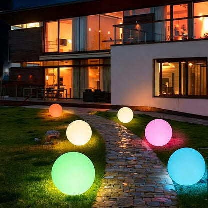 LOFTEK Pool LED Light Ball - 12-inch Sphere Lamp Rechargeable - 16 RGB Cool Lamp for Bedroom Ambient Lighting - Smart Night Light for Baby Nursery - Waterproof Light for Yard & Pool Decor, 1PCS