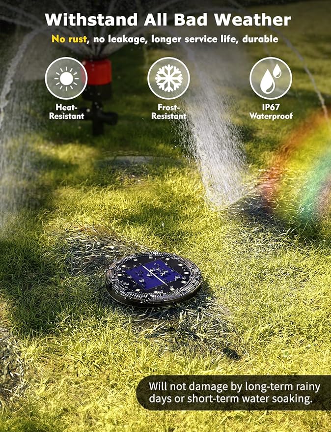 Color Changing Solar Ground Lights with 33ft Long Distance Remote Control - Flat Solar Light Outdoor Waterproof | Lumora