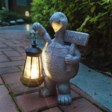 Sea Turtle Solar Garden Statues,Resin Sea Turtle Figurine Decorations with Solar Lights Lantern, Outdoor Figurines | Lumora