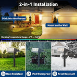 Solar Spot Lights Outdoor,10 Pack/56 LED Outdoor Lights for Yard Waterproof IP68, 4 Lighting Modes Solar Landscape | Lumora