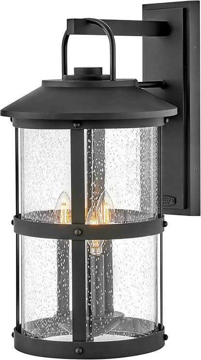 Hinkley Lakehouse Large Wall Mount Lantern, Black