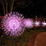 JJGoo Solar Firework Lights, 2 Pack 120 LEDs 2 Lighting Modes Solar Garden Lights Outdoor Waterproof for Yard Patio | Lumora