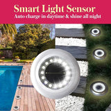 Solar Ground Light 8 Packs, Upgraded 16-LEDs Solar Outdoor Light for Patio, Mower-Friendly Withstand 200lbs Solar | Lumora