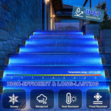 12 Pack Solar Stair Lights, Outdoor Step Lights with Waterproof IP67, Blue Color LED Solar Light for Outside Light | Lumora