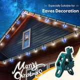 C9 LED Christmas Lights Outdoor with 50 Spring Clips, 50ft 50 LED Waterproof Strawberry String Lights, Commercial | Lumora