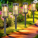 EXCMARK 12 Pack Outdoor Solar Lights Waterproof for Yard Garden Walkway Pathway Lawn Decorative Contemporary | Lumora