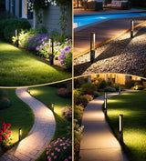MEIKEE 5W Low Voltage Pathway Lights, 2700K 250LM LED Landscape Lighting, Auto On/Off, 12-24V, Aluminum Waterproof | Lumora