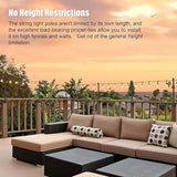 Suchtale 4 Pack 2.8 FT Outdoor String Light Poles, Suspension Fence Post Extender with Clip and Bracket, Deck | Lumora