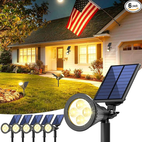 Solar Lights Outdoor Waterproof IP65,3000K Super Bright LED,2 Lighting Modes, Solar Powered Yard Garden Solar Spot | Lumora