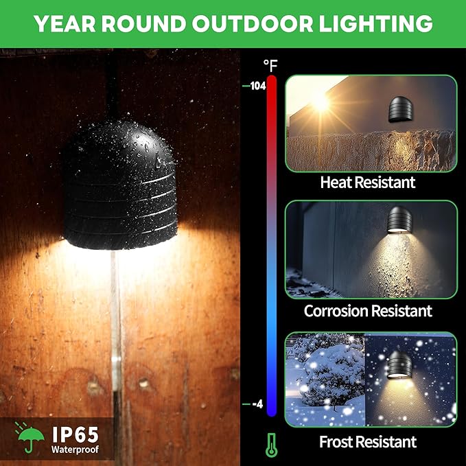 Low Voltage LED Step Lights - Warm White & Daylight White Selectable, Landscape 12V Deck Lights Outdoor, Hardwired | Lumora