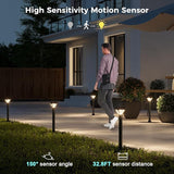 XMCOSY+ Smart Solar Lights Outdoor with Motion Sensor, 150LM APP Control RGBCW Color Changing Solar Garden Lights | Lumora