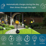 MCSSMOON Solar LED Crescent Moon Garden Light – Waterproof Metal Stake with Crackled Glass - Outdoor Path Light | Lumora