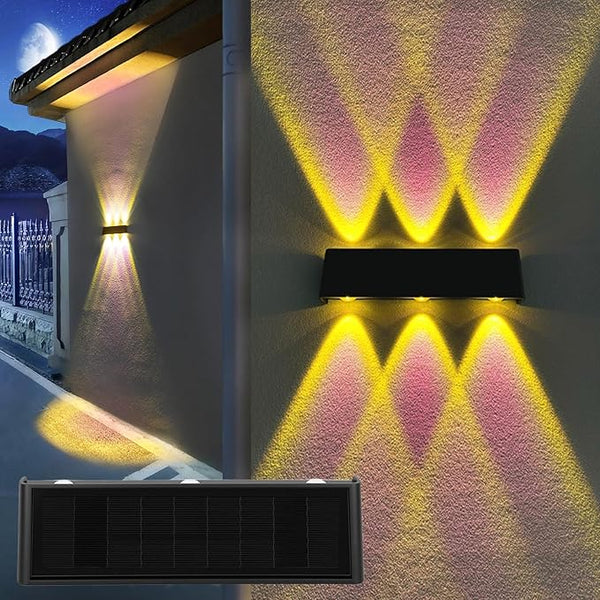 Solar Lights Outdoor Waterproof Dusk to Dawn Sconce Sunset Colored Landscape Lighting for Wall, Backyard, Deck | Lumora