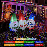 QITONG 2 Pack Multicolor Solar Christmas Lights, Each 66ft 200 LED Solar String Lights Outdoor Waterproof, 8 Modes | Lumora