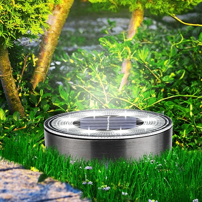 Mulit-Purpose Solar Ground Lights Outdoor - 8 Pack IP68 Waterproof Solar Powered Deck Lights Outdoor Landscape | Lumora