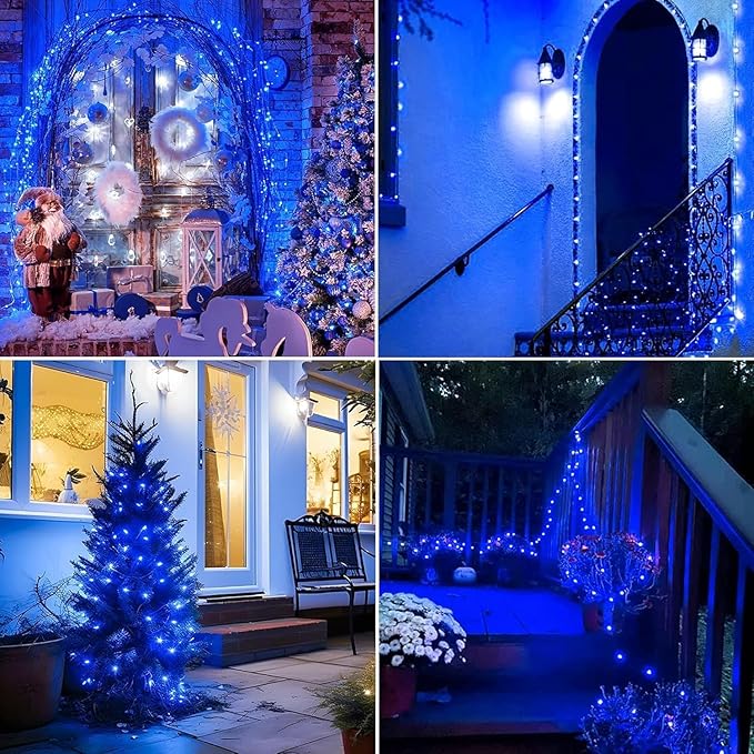 Lomotech Solar String Lights Outdoor - 2 Pack Total 66ft 200LED Solar Fairy Lights Waterproof 8 Modes Twinkle | Lumora