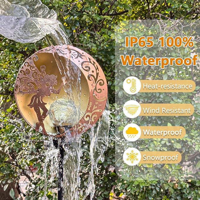 Unique Birthday Gifts for Women Mom Grandma,Solar Fairy Garden Lights Outdoor Decor,Housewarming Gifts New Home for Patio, Lawn, Yard, Pathway