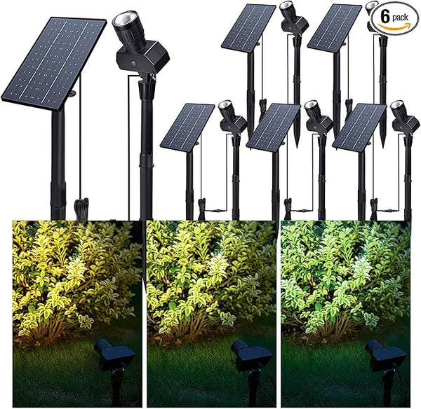 All Night Solar Spot Lights 2500mAh, Adjustable Angle Landscape Lights Waterproof - Outdoor Security Flood Light | Lumora